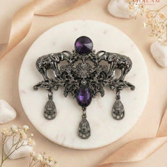 Shahi Gaja Amethyst Heritage Brooch