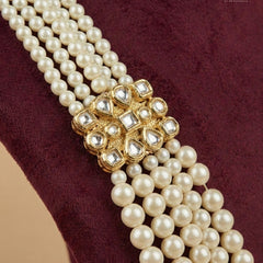 Dulha Ivory Pearl & Kundan Pendant Mala