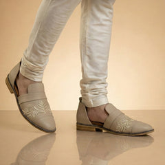 Grebe Hand-Embroidered Foliage Mules