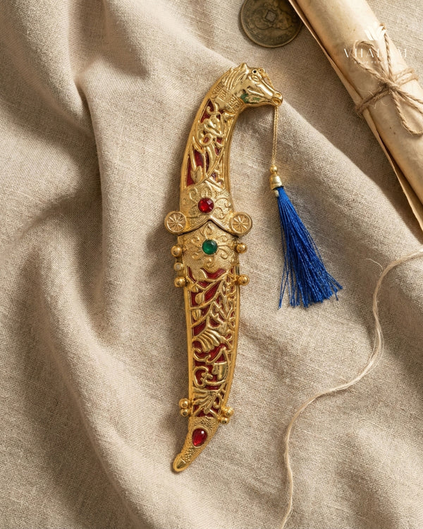 Azure Equine Plastic Katar With Red Base (50g | 9 inch)