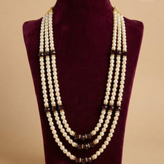 Maroon Crystal Triple-Strand Mala