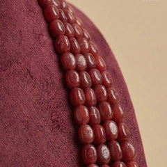 Dulha Ruby-Maroon 4-Layer Beaded Mala
