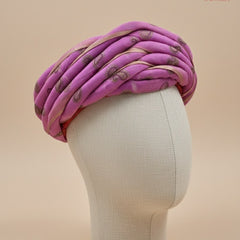 Regal Lavender & Gold Paisley Print Rajasthani Pagdi