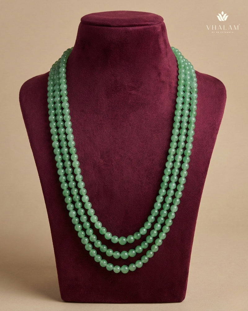 Royal Mint Green 3-Layer Beaded Mala