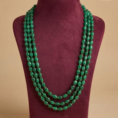 Grand Green Maharaja Emerald & Polki Bib Mala