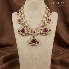 Grand Maharaja Ruby Red Kundan Mala