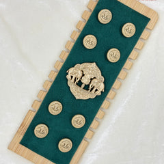 Shahi Gajraj Gold Heritage Brooch & Button Set