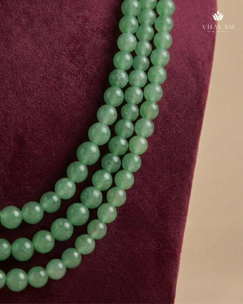 Royal Mint Green 3-Layer Beaded Mala