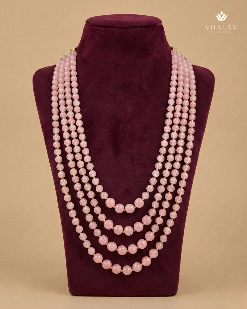 Dulha Blush Pink 4-Layer Beaded Mala