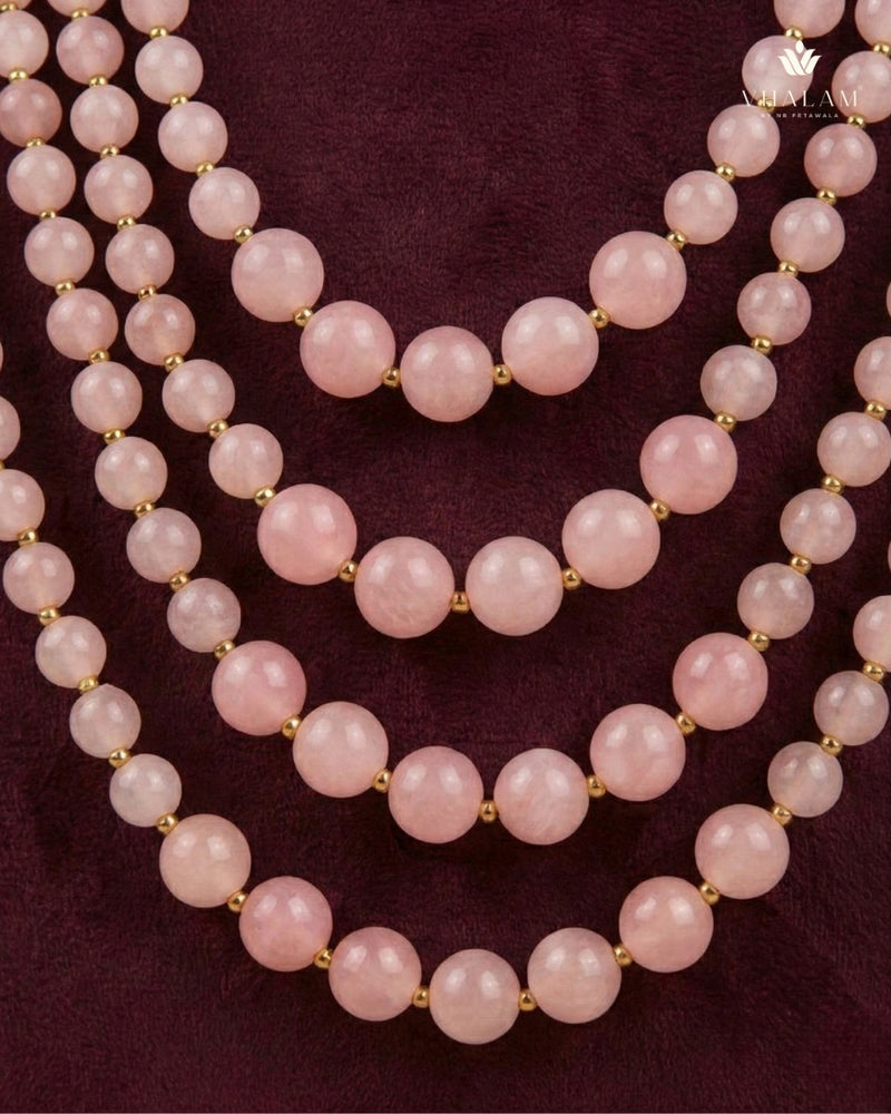 Dulha Blush Pink 4-Layer Beaded Mala