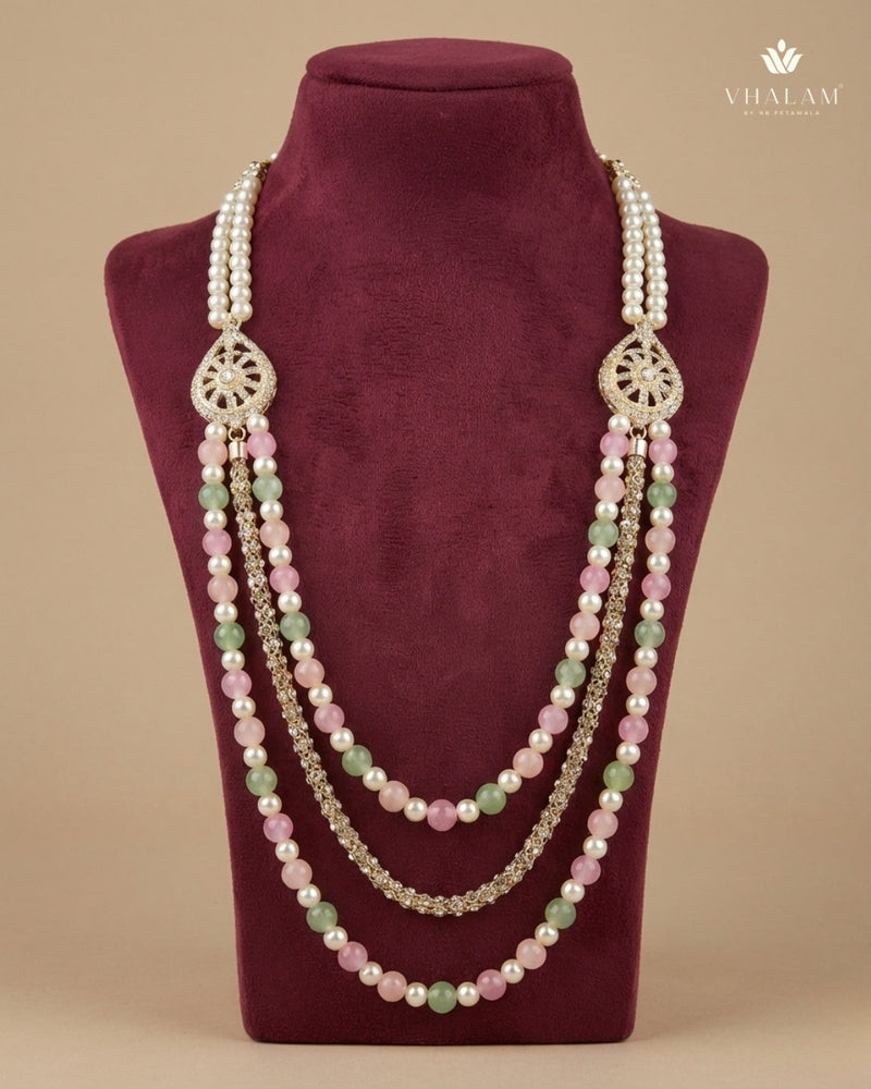 Dulha Pastel Harmony Triple-Layer Mala