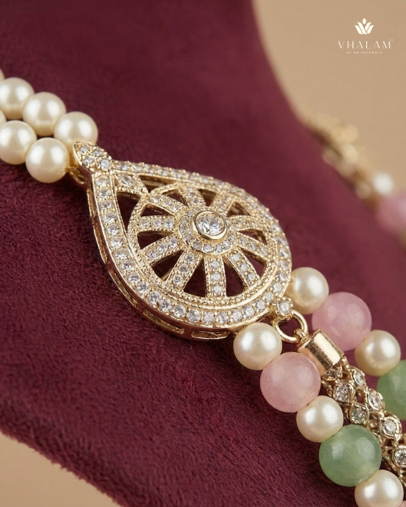 Dulha Pastel Harmony Triple-Layer Mala