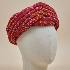 Traditional Red Bandhani Print Rajasthani Pagdi
