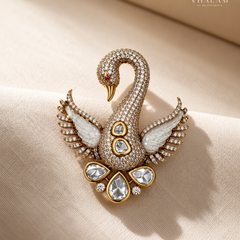 Hansa Crystal Stone Suit Brooch