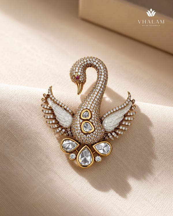 Hansa Crystal Stone Suit Brooch