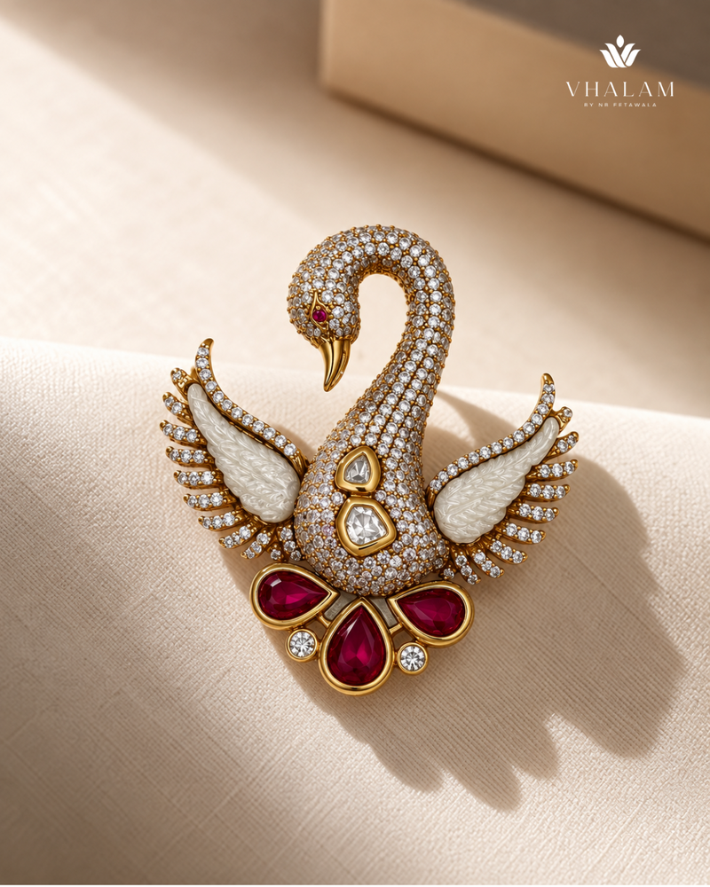 Hansa Ruby Stone Suit Brooch