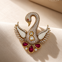 Hansa Ruby Stone Suit Brooch