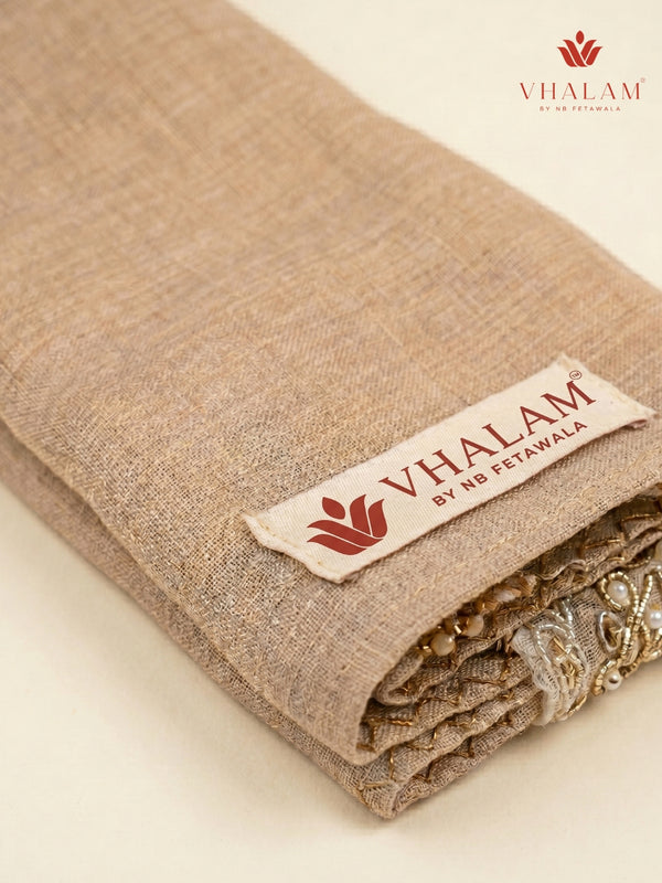 Vhalam Rajvansh Hand-Tied Safa – Champagne Gold