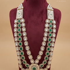 Green Stone Layered Mala