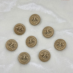 Shahi Gajraj Gold Heritage Brooch & Button Set