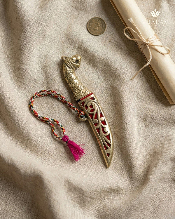 Antique Brass Metal Katar (71g | 4.75 inch)