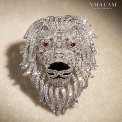 Silver Lion Brooch