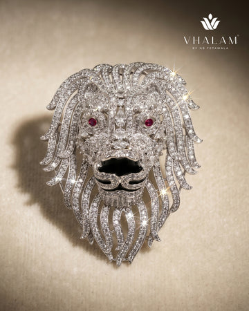 Silver Lion Brooch