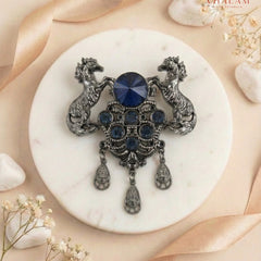 Shahi Ashwa Sapphire Heritage Brooch