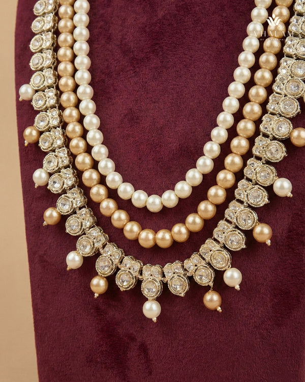 Multi-Tone Pearl & Polished Silver Heritage Mala