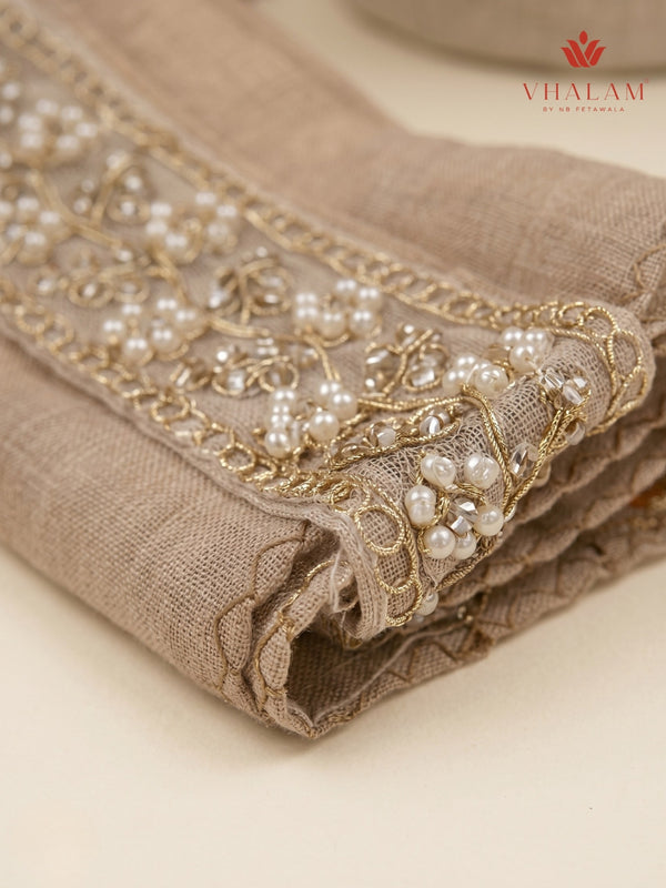 Vhalam Rajvansh Hand-Tied Safa – Champagne Gold