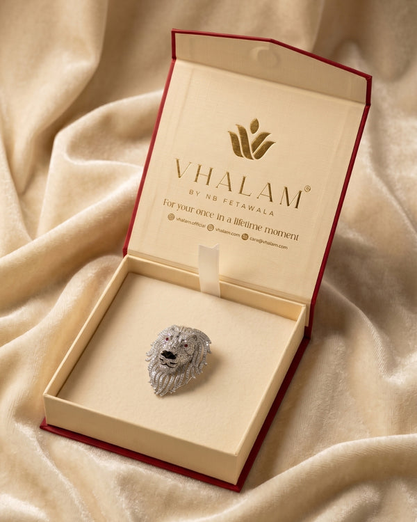 Silver Lion Brooch