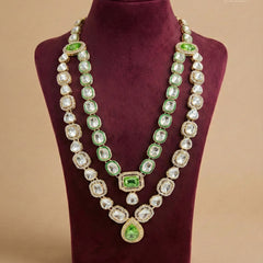 Emerald Heritage Polished Gold Double-Layer Mala