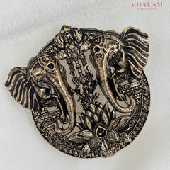 Heritage Dual Elephant Suit Brooch with Buttons
