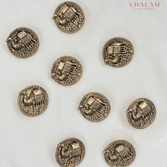 Heritage Dual Elephant Suit Brooch with Buttons
