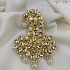 Royal Floral Design Kundan Wedding Brooch