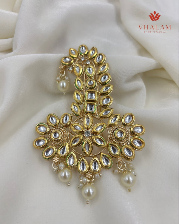 Royal Floral Design Kundan Wedding Brooch