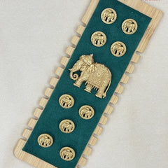 Imperial Royal Elephant Gold Button & Brooch Set