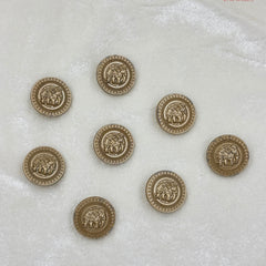 Shahi Gajraj Full Elephant Heritage Brooch & Button Set