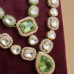 Emerald Heritage Polished Gold Double-Layer Mala