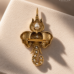Gajmukhi Ruby Stones Suit Brooch