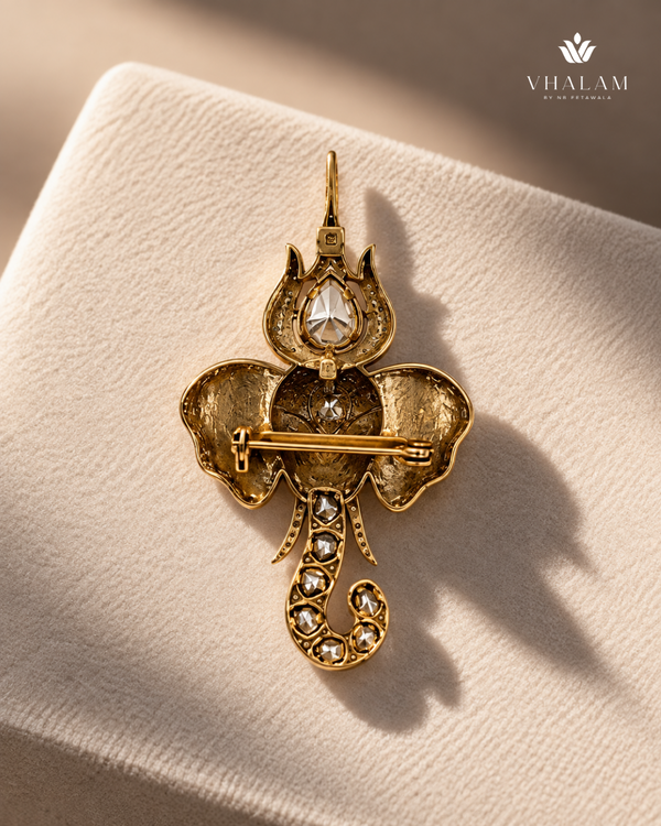 Gajmukhi Ruby Stones Suit Brooch