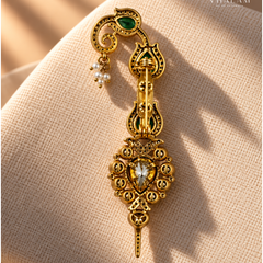 Zarqa Green Stone Suit Brooch