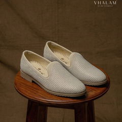 Heron Stone-Encrusted Mist Suede Loafers