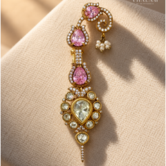 Zarqa Pink Stone Suit Brooch