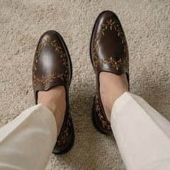 Bronze Falcon - Brown Hand Embraided Loafer