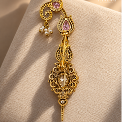 Zarqa Pink Stone Suit Brooch