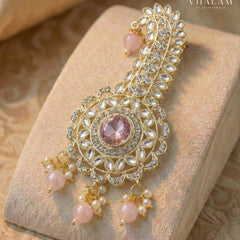 Gold Pink Stone Kalangi