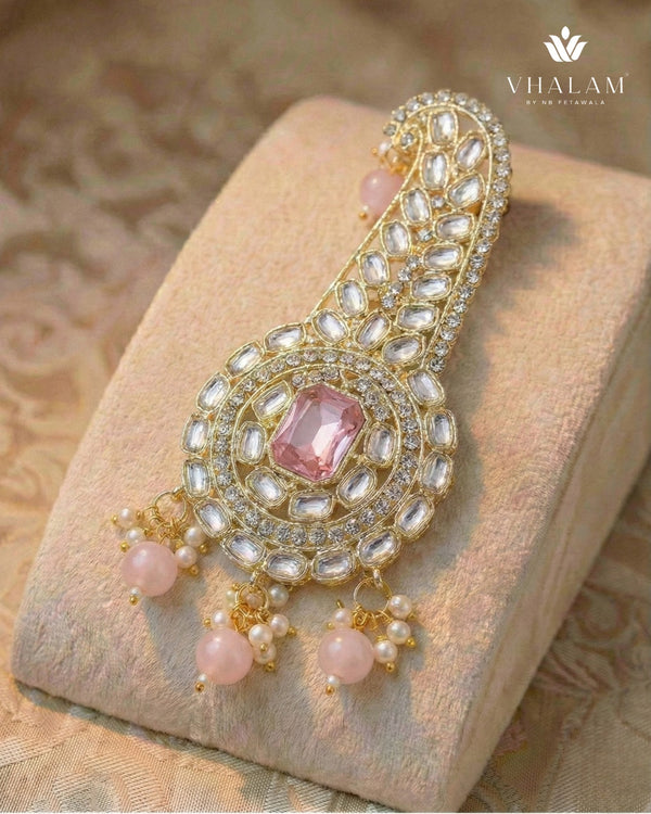 Gold Pink Stone Kalangi