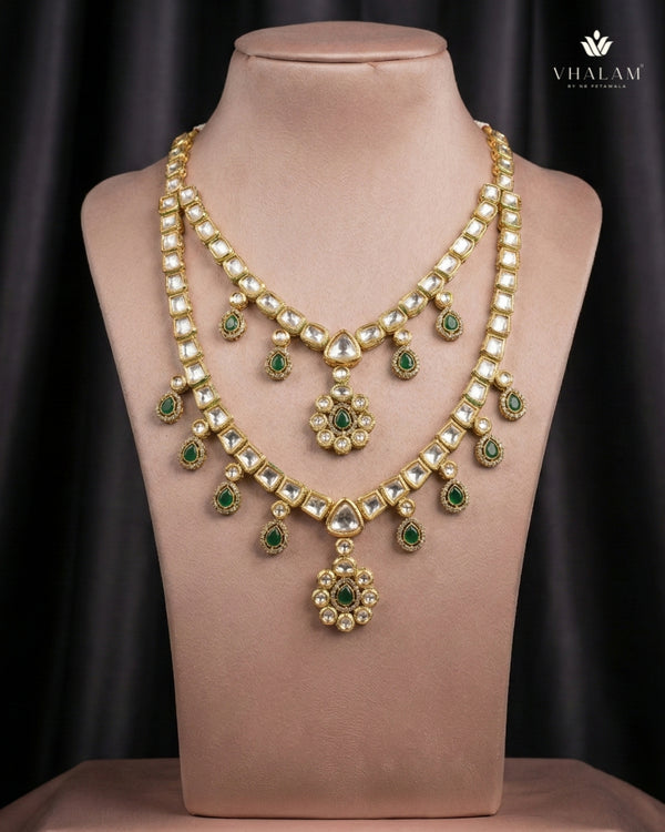 Imperial Emerald Heritage Brass Double-Layer Mala