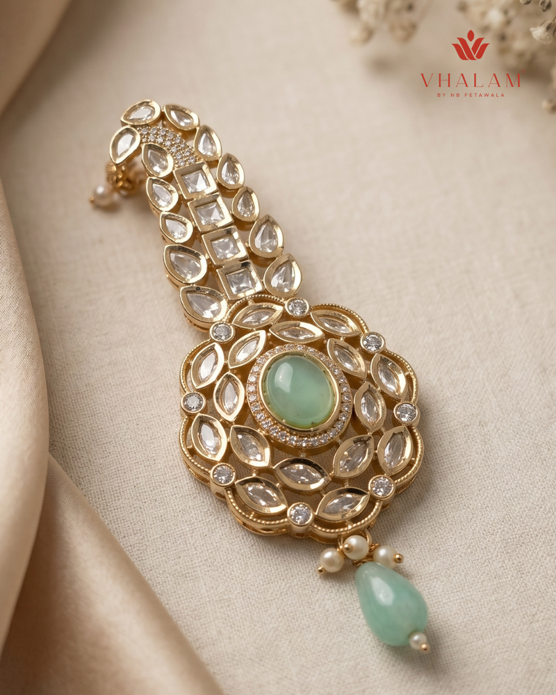 Royal Pastel Green Kalangi Brooch